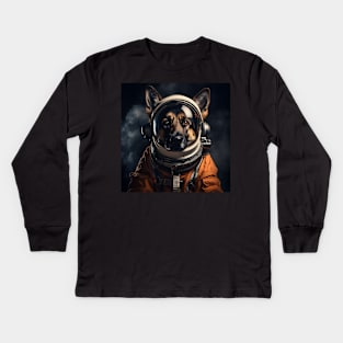 Astro Dog - German Shepherd Dog Kids Long Sleeve T-Shirt